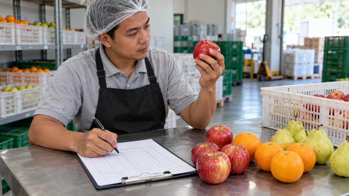 Checklist pemeriksaan buah saat diterima dapur SPPG